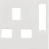 Centre plate f. soc.out.s BRIT.ST., can be switched, S.1/B.3/B.7, p.white gl.