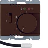 Thermostat, NO contact,Cen.plate,f. heat.,rocker switch,ext.temp.sen.,