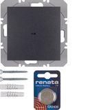 KNX radio wall-transmitter 1gang flat quicklink, S.1/B.3/B.7, ant., ma