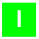 11TQ18 Button plate for push-button, Name: ON, 18 x 18