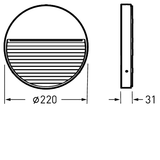 Wall and ceiling luminaire Invego Circ Lens Anthracite ET 9,70W 317lm 90 asymmetric medium wide (AM) IP65 IK08 3 SDCM