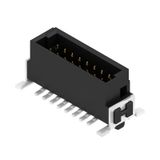 PCB plug-in connector, male header, SMD solder connection, Pitch in mm (P): 1.27 mm, Number of poles: 16, 180°, Tape