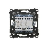 RTV pass-through aerial socket, (module), Simon 24, IP20, graphite mat