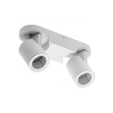 Ceiling luminaire BLINK II, GU10, max. 2*20 W, IP20, double, white