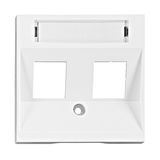 Cover for 2*RJ45 Toolless Line jacks, white