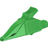 Alligator clip, green, max. 30 mm, L 92 mm, CAT III, socket 4 mm, 66.9575-25