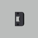 STRIKE PLATE KIT / D SHAPED / STANDARD DOOR / BLACK