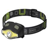 COB LED + LED Headlamp, 220 lm, 100 m, 3× AAA
