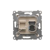 Three positions (1-0-2) single roller blind switch, 10A, anthracite, metalic