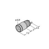 Round connector M8 x 1 / Ø 8 mm Ø 8 mm flange connector, snap-on type   ESP3SL