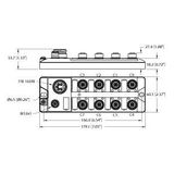 I/O Hub for Connecting Digital Signals to IO-Link Master 16 Universal Digital Channels, PNP   TBIL-L5-16DXP-AUX