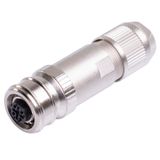 Round plug (field customisable), M12 Push-Pull, D, PUSH IN, Number of 