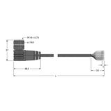 Actuator and sensor cable Connection Cable   BKWM14-E01-2/S90