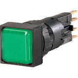 Q25LF-GN/WB Indicator light, flush, green, +filament lamp, 24 V