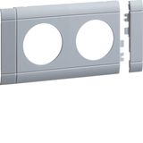 Frontplate 2-gang socket lid 80 alu