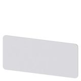 Self-adhesive labeling plate on enclosure, 25x55 mm, silver, without inscription