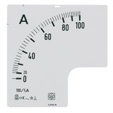 Interchangeable scale for ammeters RQ72E (by CT) - In: 2000/5A