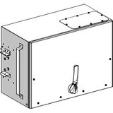 Tap off unit, Canalis KS, for DIN fuses size 3, 630A, 3L+N+PE, with isolator, fuses not supplied, IP55, RAL9001