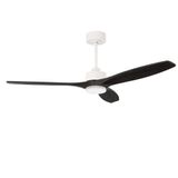 Fan Stem Evo ø1220mm White with Black Blades Black LED 2875 SW 3000-4000-5000K ON-OFF