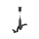 3m wire rope pendant suspension, 48V TRACK, black
