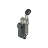 Modular prewired switch with adjustablelength straight metal revolving lever diam. 20 roller