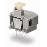 Stackable PCB terminal block push-button 1.5 mm² light green
