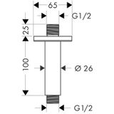 HG Vernis Shape ceiling connector 100 MB
