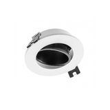 Spot luminaire housing LINTO, IP20, PC, round, Ø90x29 mm, white/black
