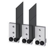 Front bus connectors extended 3 units short for 3VA15; 3VA25