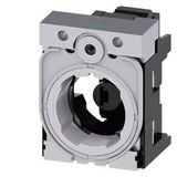 Holder for 3 modules, metal, LED module, red, 24 V AC/DC
