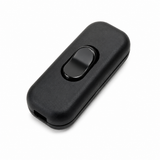 Inline Cord Switch for Round Cable, 1-Pole, 2A, 250V, black