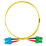 Duplex fiber optic patch cord SC/UPC – SC/APC, 9/125 µm, OS2, 10.0 m