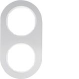 Afdekraam 2-v, Serie R.classic, aluminium/polarwit