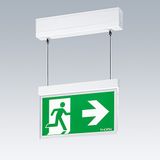 VOYAGER STYLE 115 MS-WF15 E3T-S SM-S WH - Escape sign luminaire
