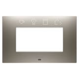 EGO SMART PLATE - IN PAINTED TECHNOPOLYMER - 4 MODULES - STEEL - CHORUSMART