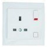 EARTH SOCKET W/SWITCH(BRITISH TYPE) ALUMINIUM