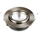 HALUX LED Slim Downlight 6W Dim-to-Warm 2100-2700K 400Lm 36° CRI>95 Flicker-Free Cutout 68 mm (Internal Driver Included) IP44 IK04 Brushed nickel THORGEON