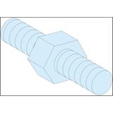 4 HEXAGONAL SPACERS M6 H9