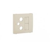 COV F/R-TV-SAT-2XRJ45 CAT6 UTP MULT SOC IVORY
