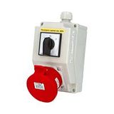 Combination SB305 socket 32A + switch IP44