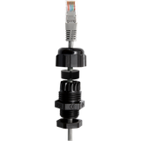 Cable Gland RJ45 with slats Polyamide 6 UL94 V2 M25 Black RAL 9005