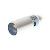 Photoelectric sensor, M18 threaded barrel, metal, red LED, background E3FB2018F