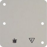 Base plate 1gang, self-extinguishing, surface-mtd, white