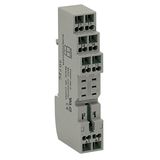 Socket, DIN rail/surface mounting, 8-pin, screwless terminals P2R 6030E