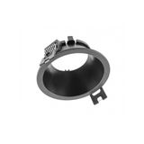 Spot luminaire housing KERLA, IP20, PC, round, Ø85x36 mm, black