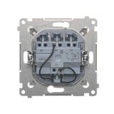 Two-way switch with LED illumination, (module), 16AX, Screw, Gold matt, metalic
