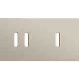 Twofold faceplate, horizontal 71 mm centre distance, for a double and