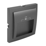 C PLATE DOUB USB CHARG TYPE A 20° OUTPUT GRAY