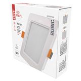 LED recessed luminaire RUBIC, square, white, 9W, neutral white