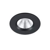 Zagros LED recessed spotlight IP65 matt black round